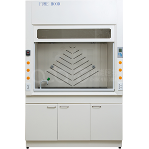 Fume hood with thick belt and LED light PP glass door frame with access window