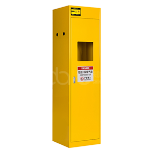 Single-cylinder gas cylinder cabinet with all steel plates and detection of different gases