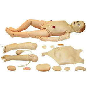 Multifunctional three-year-old child care simulation man (nursing simulation man, CPR display, auscultation simulation kit, defibrillator, electrocardiogram monitor)